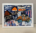 Original Framed Country Barn Bug painting by Mirch