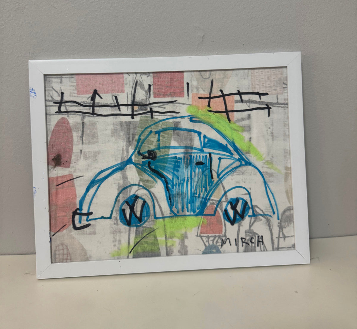 VW Fence original painting by Mirch